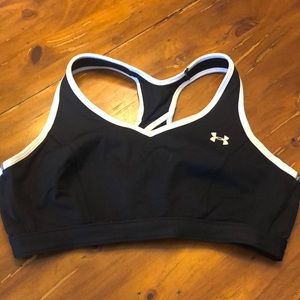 Black UA sports bra never worn